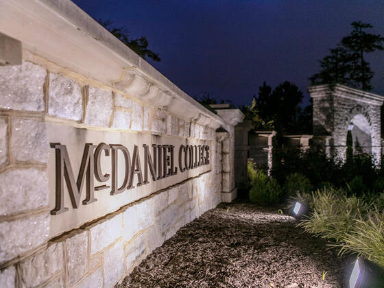 McDaniel Entrance with Arch