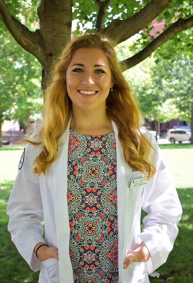 Haley Jacobs ’17, physician assistant at Mercy Medical Center in Baltimore.