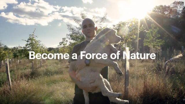 become a force of nature - man with dog at Singleton-Matthews Farm