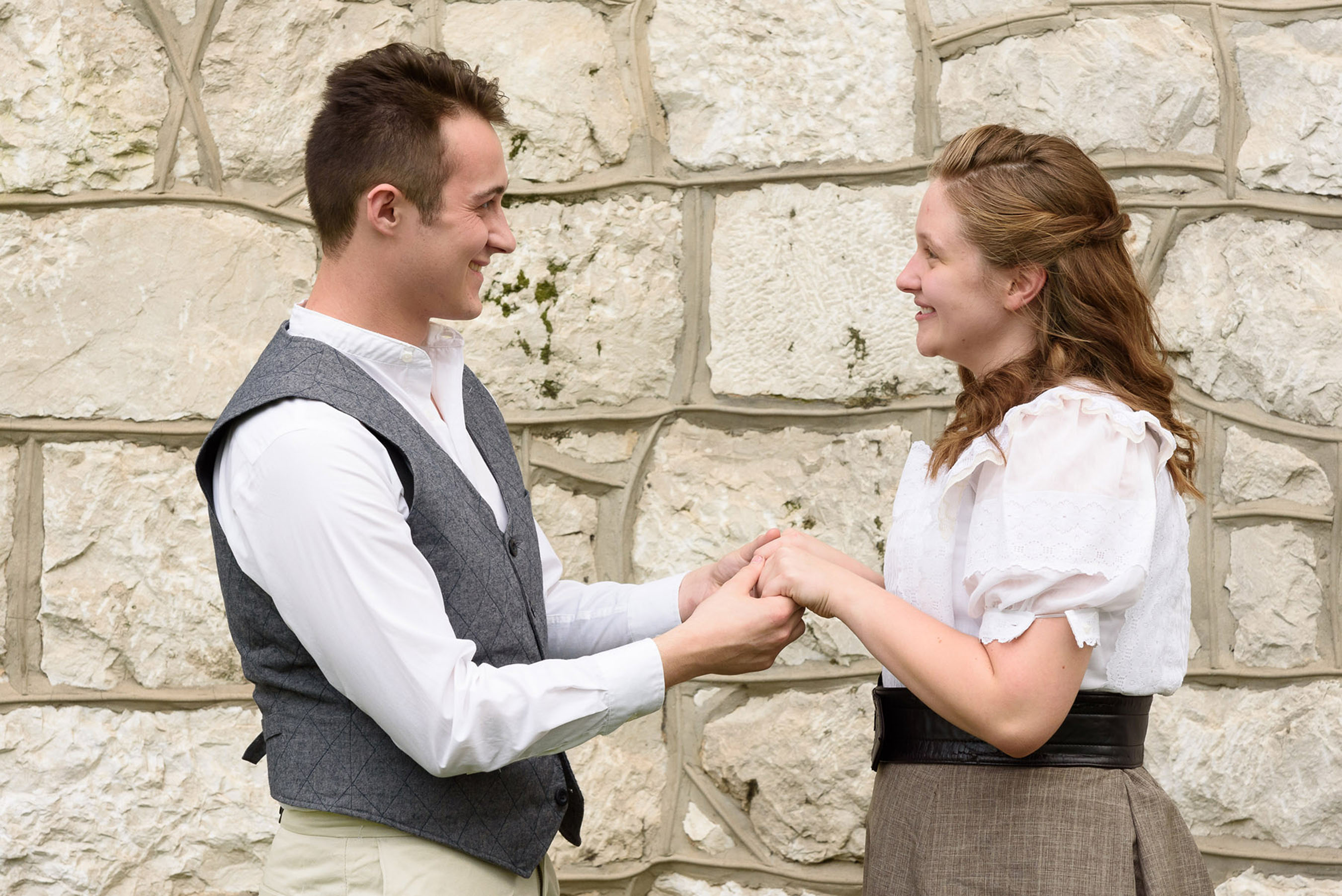 Allisa Baker of Fairfield, Pa., and Trevor Haupt of Abingdon, Md., star in the Theatre Arts dept. production of “Spring Awakening” in WMC Alumni Hall.