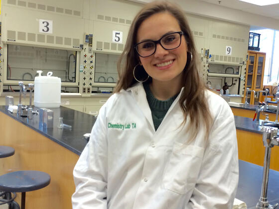 Caitlin McCadden in Lab