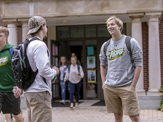 Students in conversation.