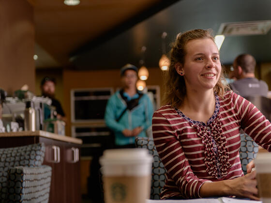 Students at Casey's Corner.