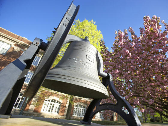 Memorial Bell in Spring.