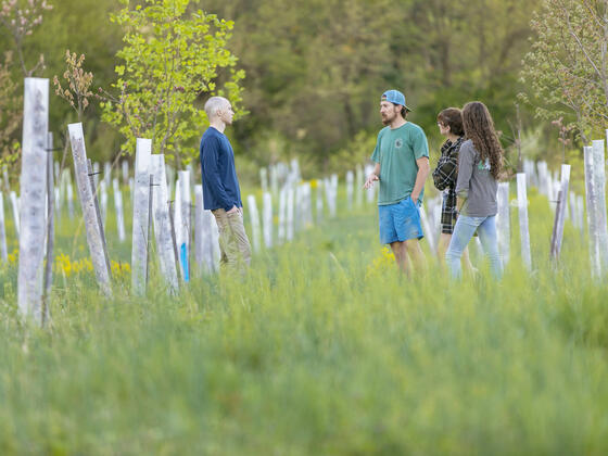 Students at Singleton Matthews Farm.