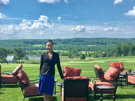 Nicole Hill '17 at Caves Valley Golf Club in Owings Mills, Md.