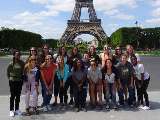 McDaniel’s women’s basketball team in France.