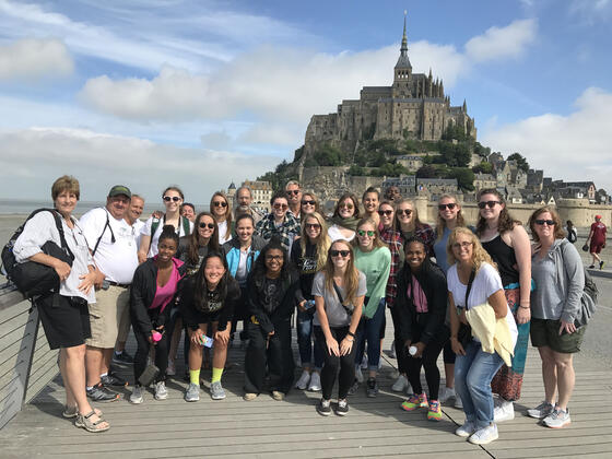 McDaniel’s women’s basketball team in France.