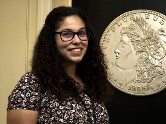 Valerie Lamb ’18 at her summer internship at the U.S. Mint.