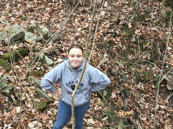 Melissa Fry ’17 in Mammoth Cave National Park.