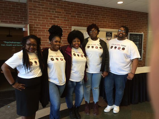 McDaniel College students who organized "It's a Curl Thing" 