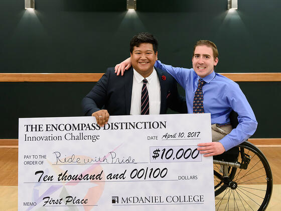 Ride With Pride winners of McDaniel College Innovation Challenge