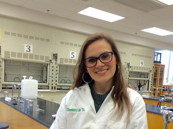 Caitlin McCadden in Lab.