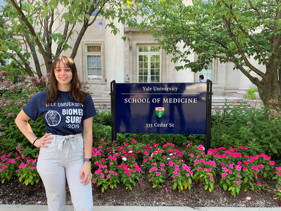 Jade Enright, Molecular Biology major at McDaniel College, conducted research at Yale.