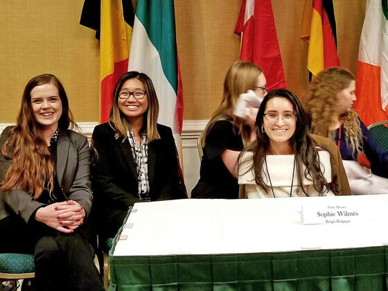 McDaniel Students pose at the 2019 Model European Union Conference