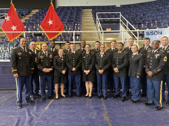 ROTC cadets and instructors dress uniform