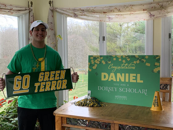 Daniel Adum, a senior at McLean High School in Potomac, Md., is involved in athletics, performing arts and student leadership. A state record holder in wrestling, he participates with his school’s government association and also dresses up as the McLean Mustang mascot