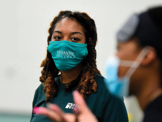 McDaniel students in masks