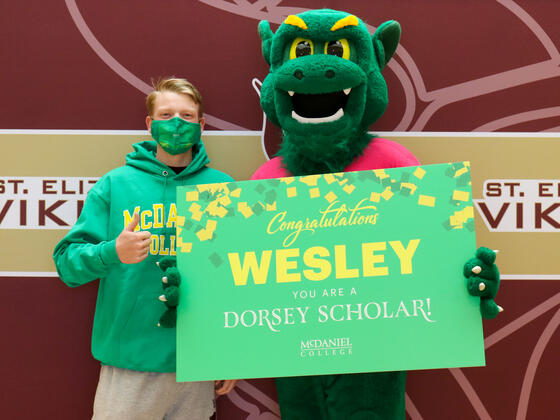Wesley Gant was surprised with a Dorsey Scholarship on Tuesday, March 16.