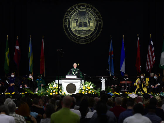 President Jasken at the 2022 Graduate Commencement Ceremony