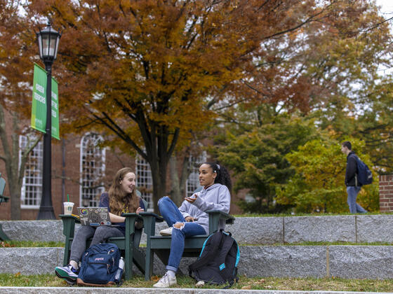students on campus