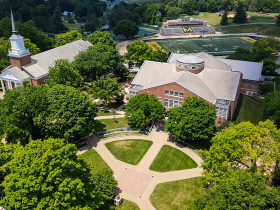 aerial view of campus