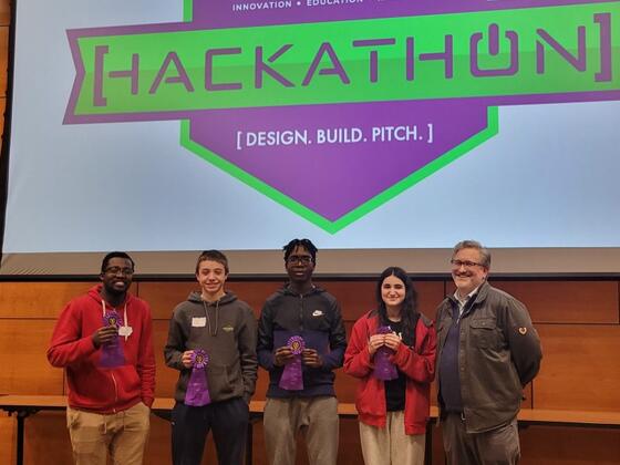 One of the winning teams at MAGIC Hackathon. 