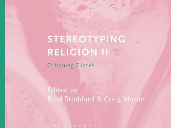 Pink colored cover reading "Stereotyping Religion II: Critiquing Cliches" edited by Brad Stoddard and Craig Martin.