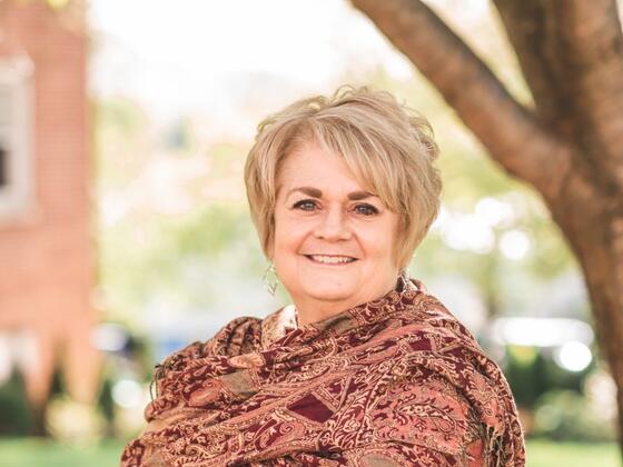 Tracey Lucas smiles on the McDaniel College campus