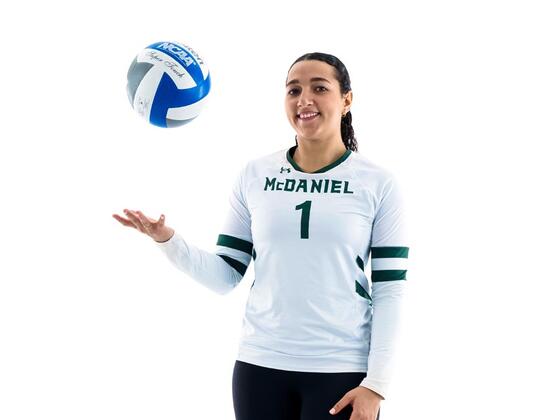 Katherine Taveras tossing a soccer ball