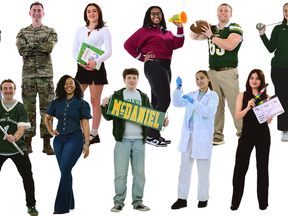 collage of students posing