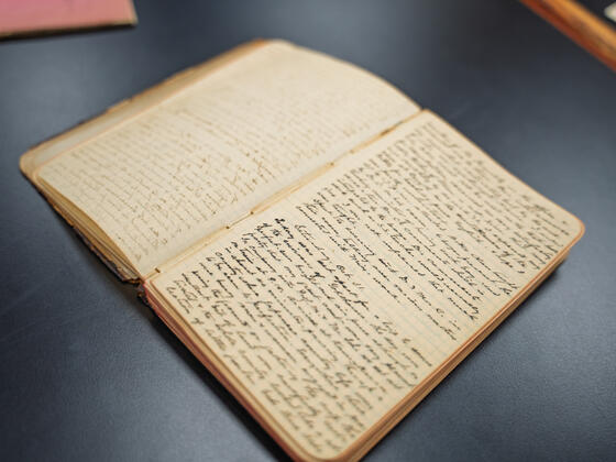 The diary of McDaniel's first president, J.T. Ward, from the 1890s.