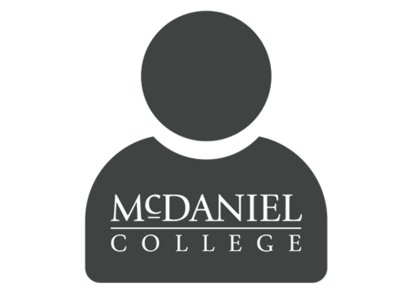 person icon with McDaniel College logo