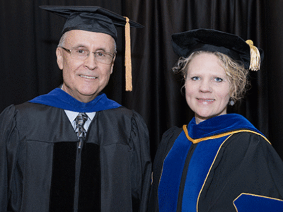 Harold Baker and Provost Julia Jasken