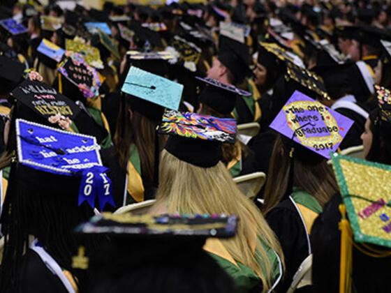 Photo of McDaniel College graduates at Commencement 2017