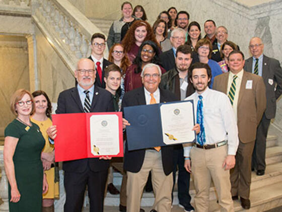 Representatives from McDaniel College at the Maryland State House in celebration of the signing of our Charter.  