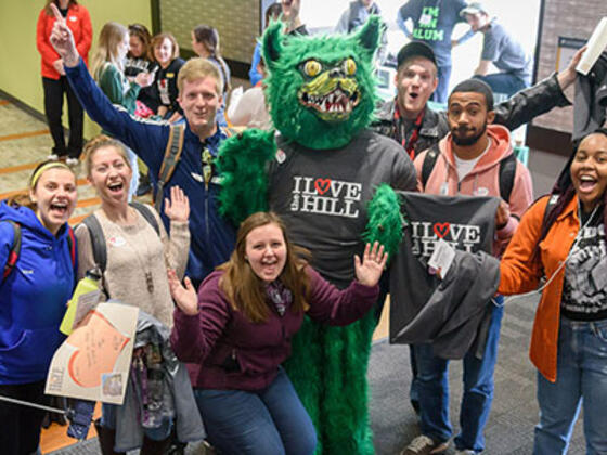 McDaniel College Green Terror with students