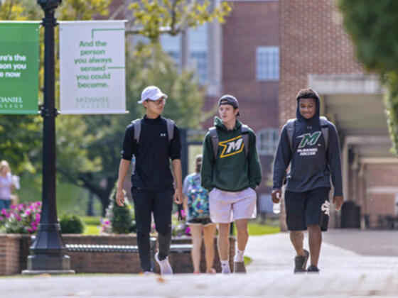 McDaniel College students on campus