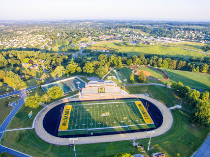 Aerial view of Kenneth R. Gill Stadium/Hoffa Field.