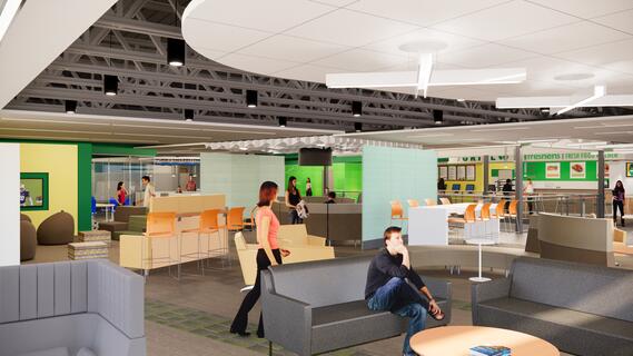 Student Center Renovation - entertainment area