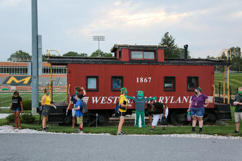 Students were able to participate in the "On Track Challenge" that took place each night of move-in.