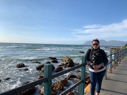 Jessica Watson on Cape Town coast.