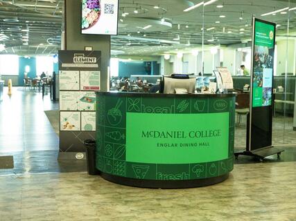 Englar Dining Hall Check in stand