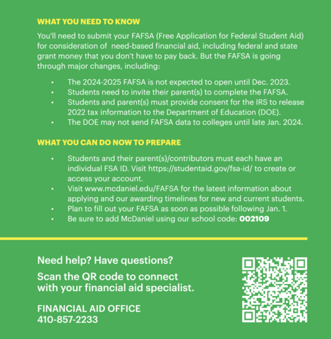 FAFSA Postcard image - copy is available below