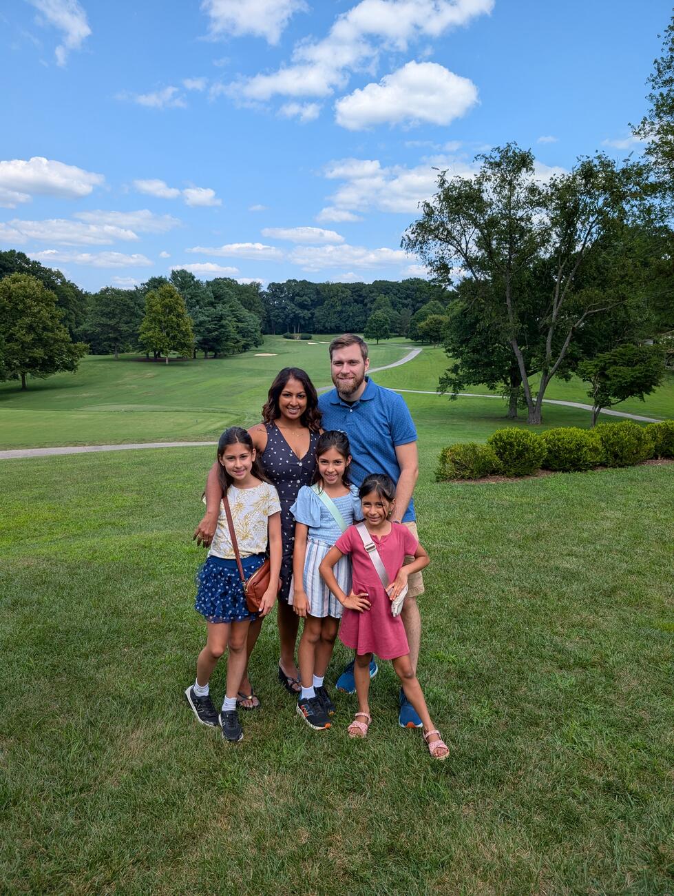 Seth Marple '12, Priyanka Sengupta Marple '12, and family