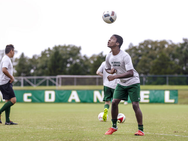Soccer player on the field.