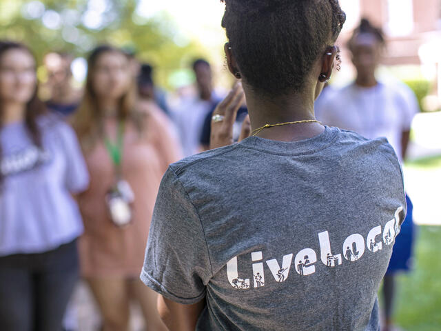 Students on campus for McDaniel Local.
