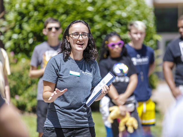 Students on campus for McDaniel Local.