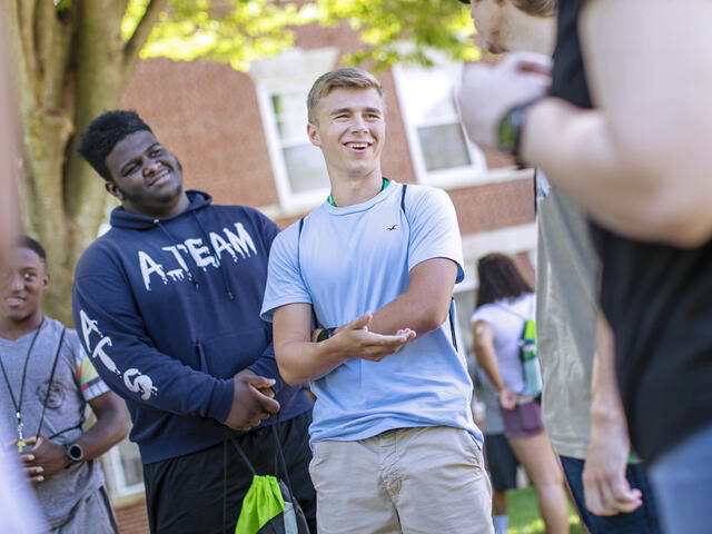 Students on campus for McDaniel Local.