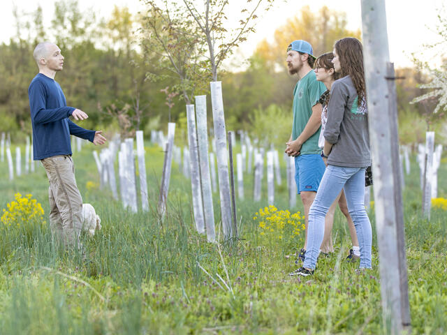 Students at Singleton Matthews Farm.